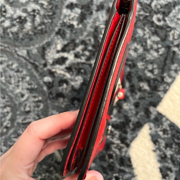 Fendi Monster Red and Black Zippered Clutch - Picture 3 of 13